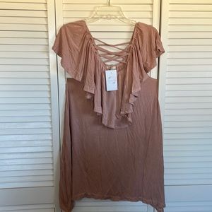 Dusty Rose color mini dress or long top